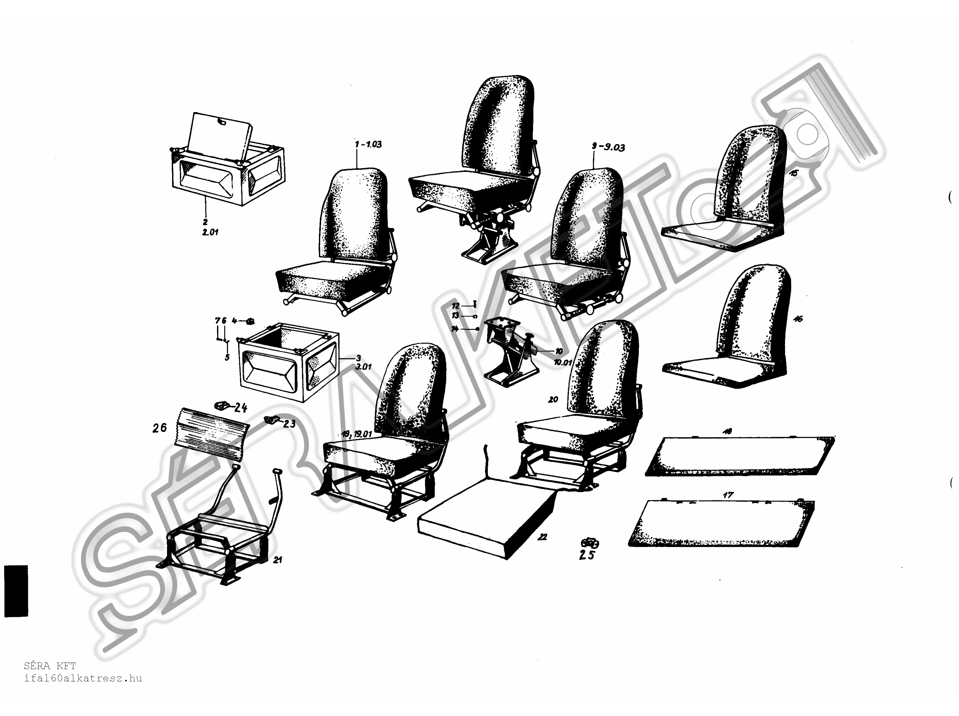 Driver and assistant driver seat