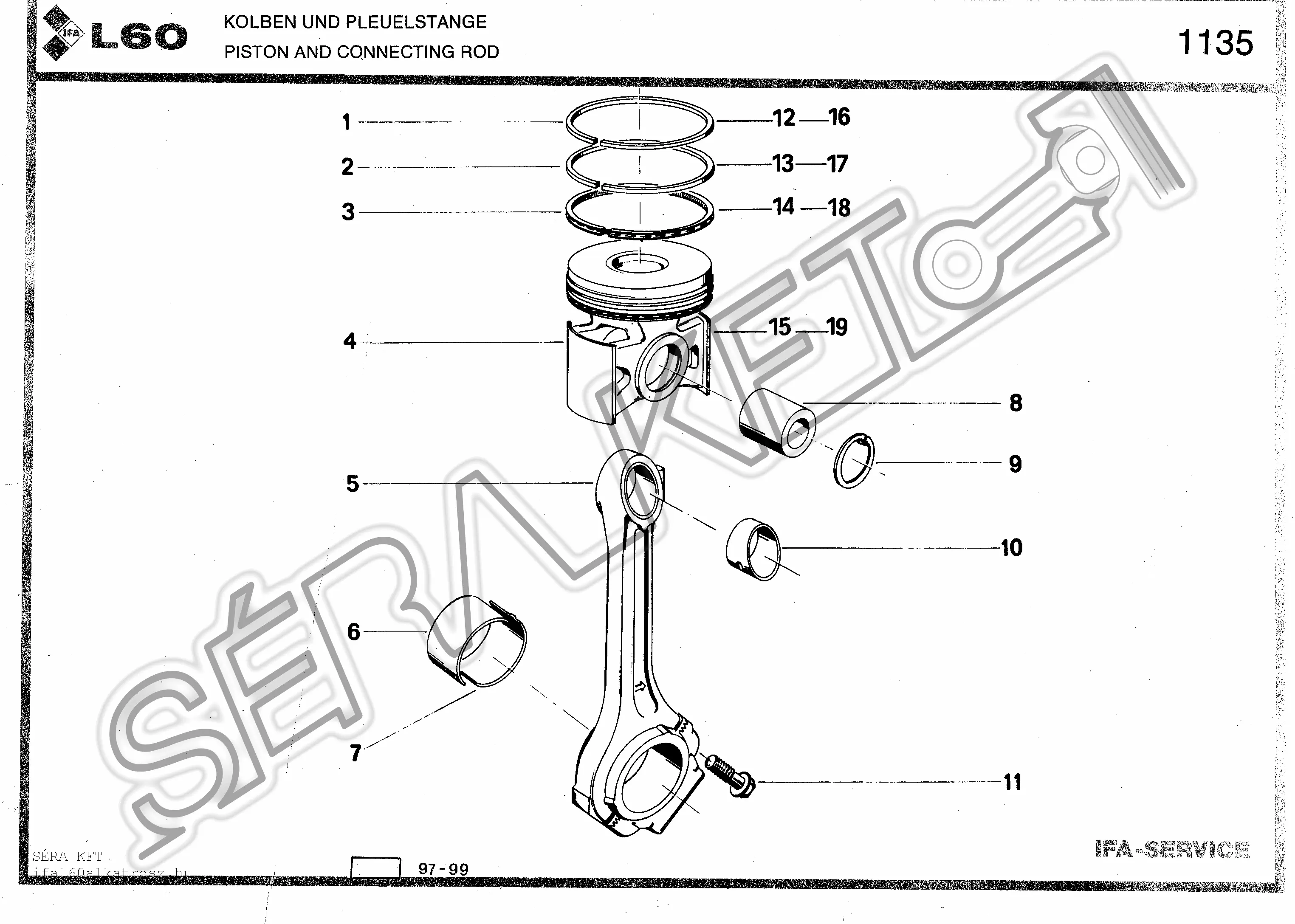 Piston and connecting rod