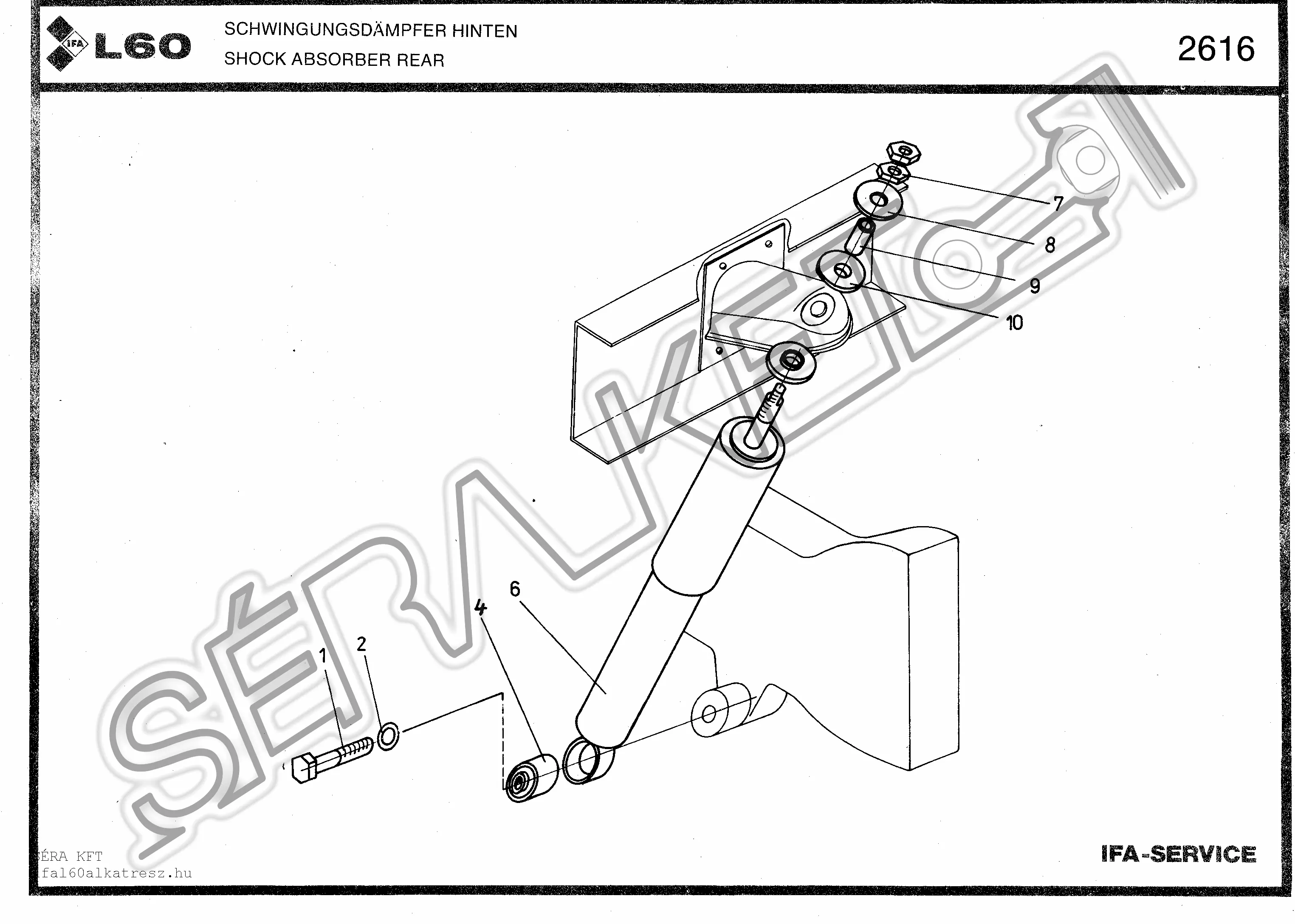 Hátsó lengéscsillapító 4x2