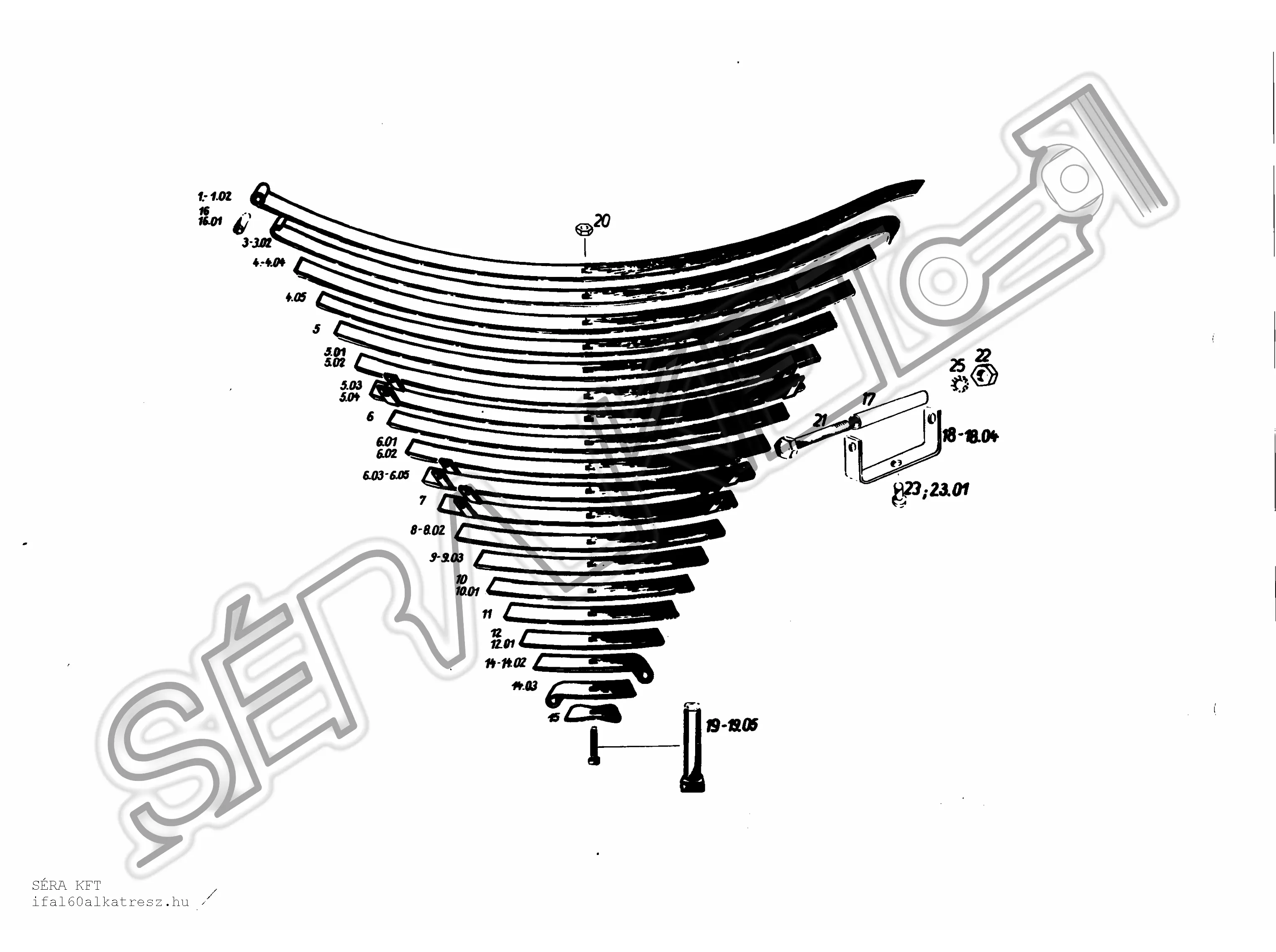 Front spring components