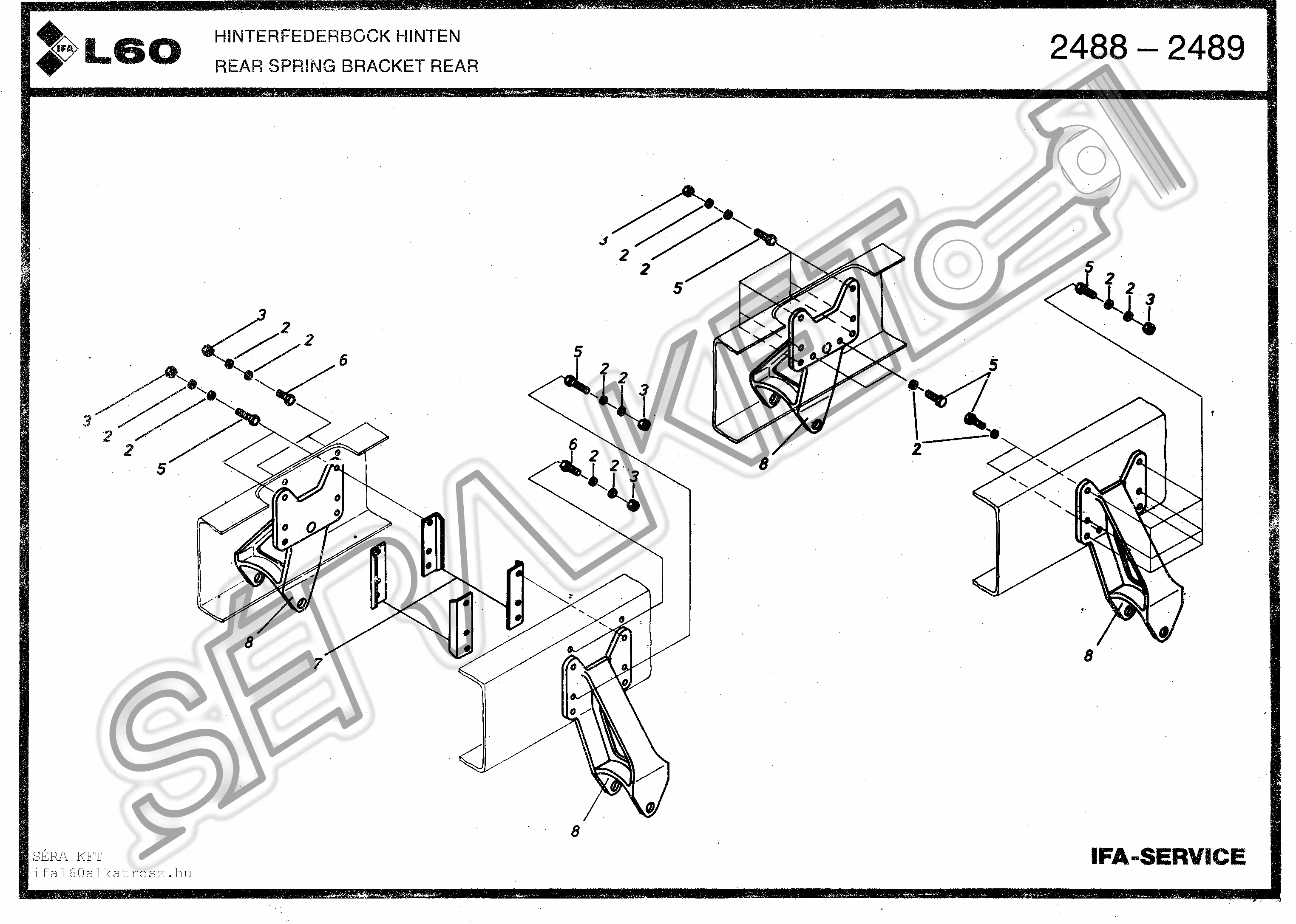 Rear spring bracket - rear