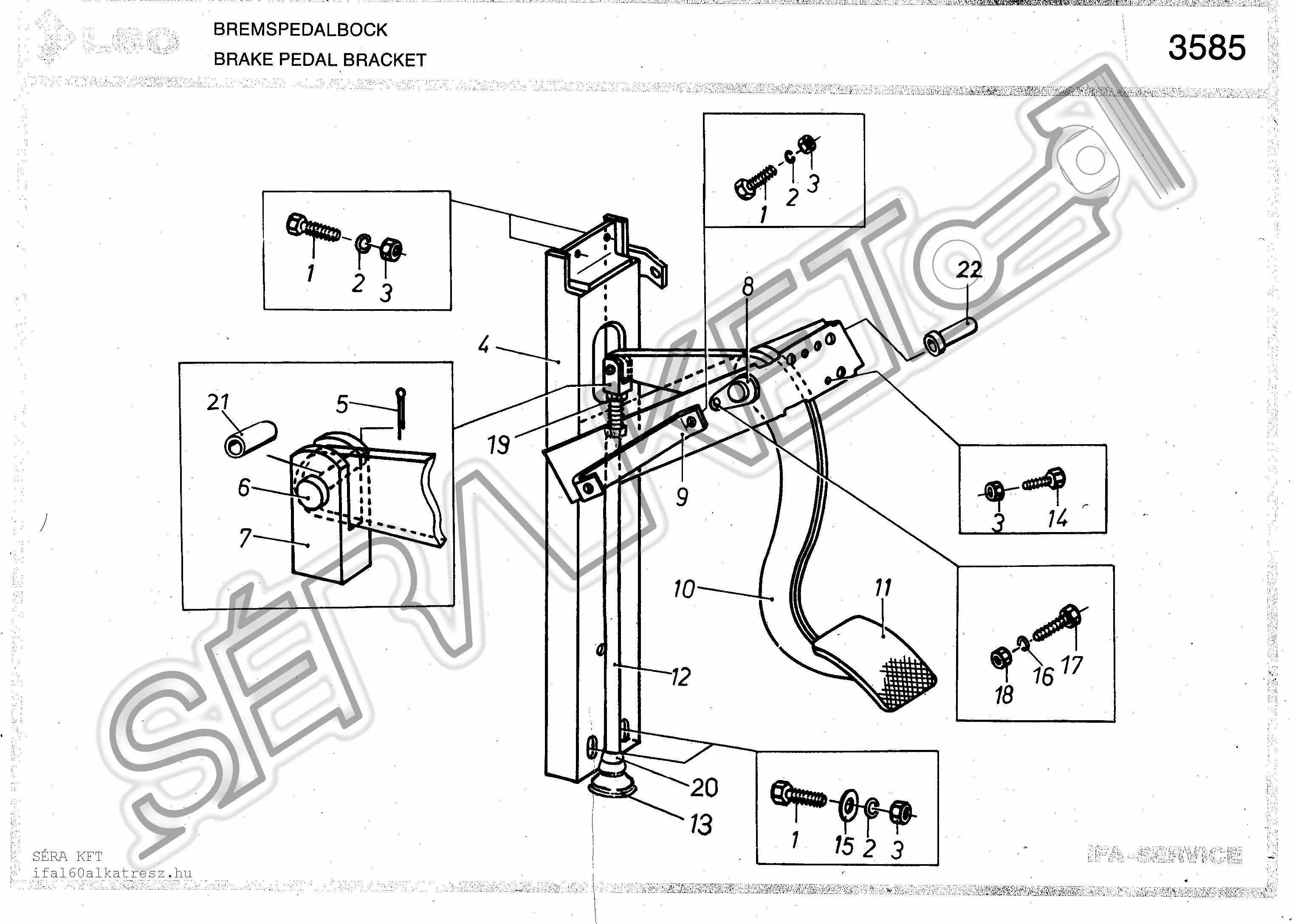 Brake pedal bracket