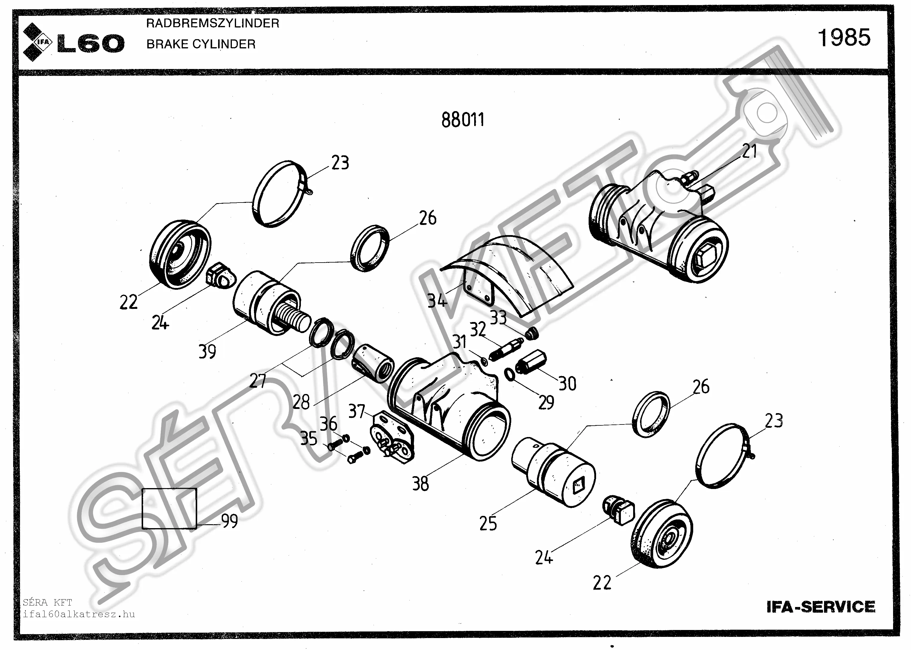 Rear brake cylinder 4x4