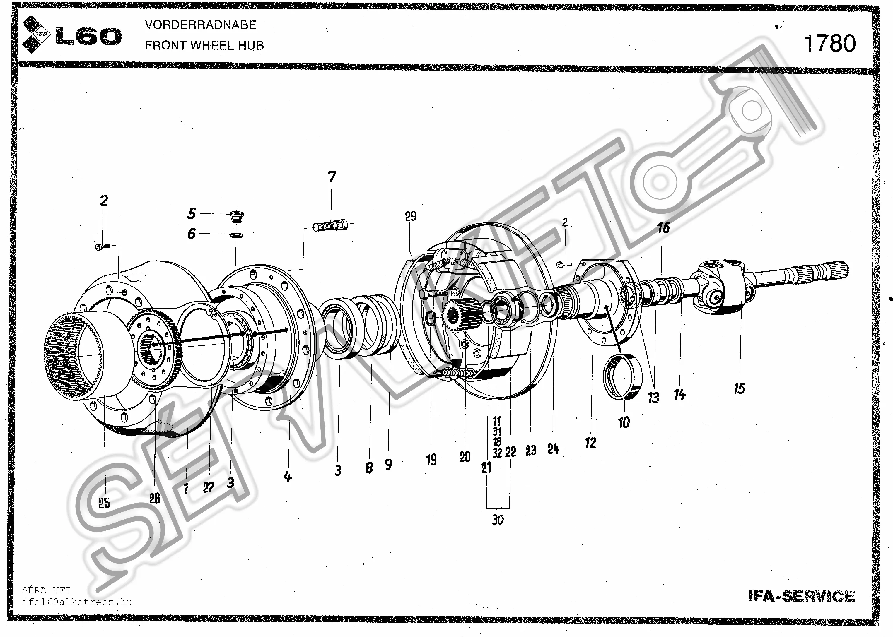 Front wheel hub