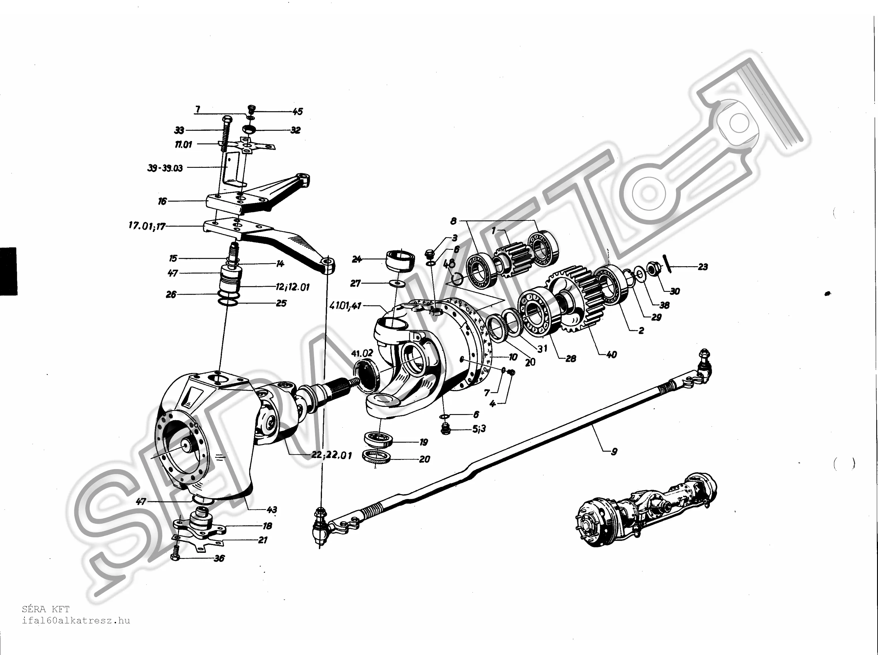 Front axle fork