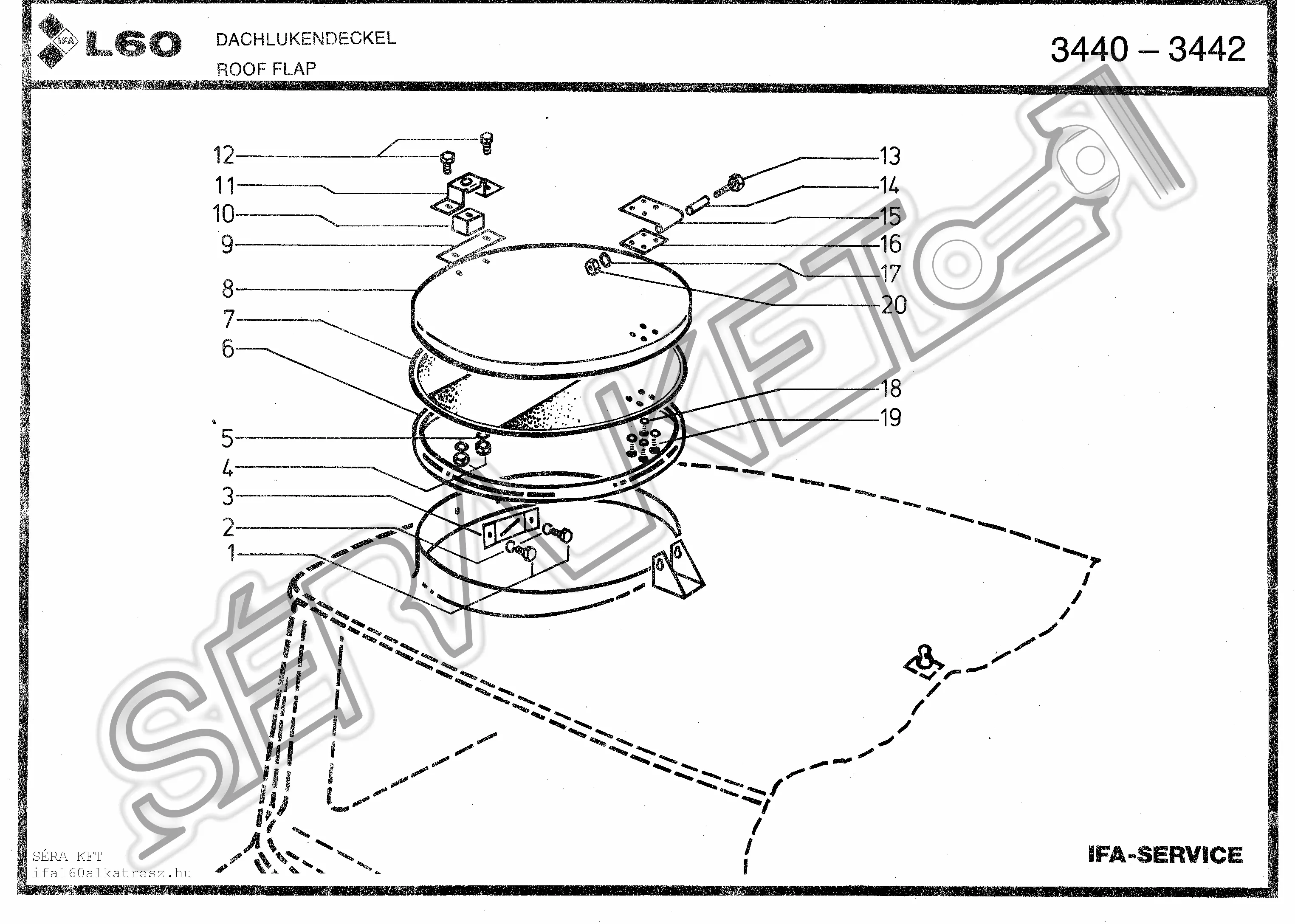 Roof flap - round