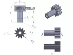 Bendix fogaskerék  Z=9, BOSCH önindítóhoz (rövid) DELCO REMY - IFA L60